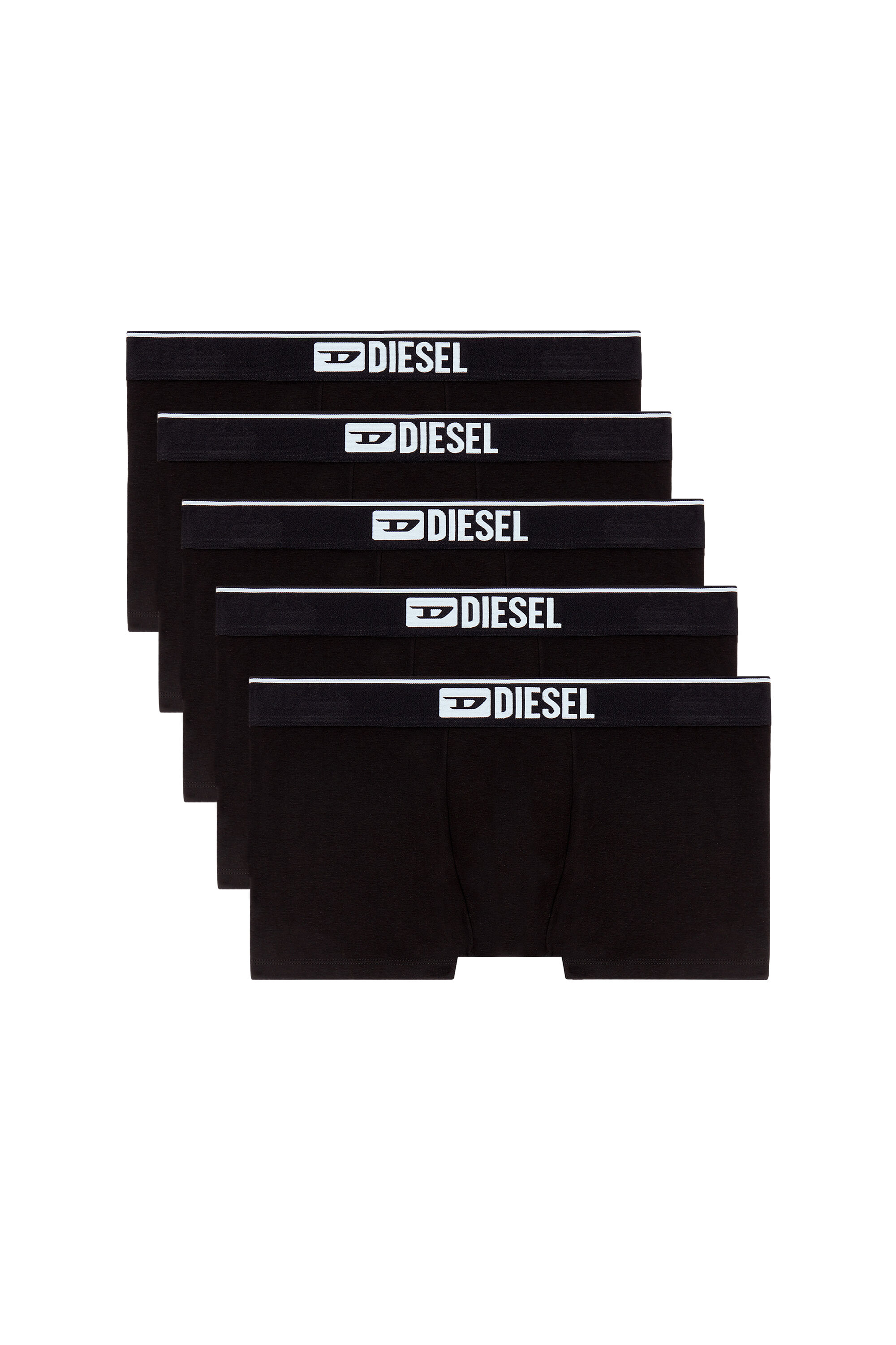 Diesel - UMBX-DAMIENFIVEPACK, Man's Five-pack of plain boxer briefs in Black - 1