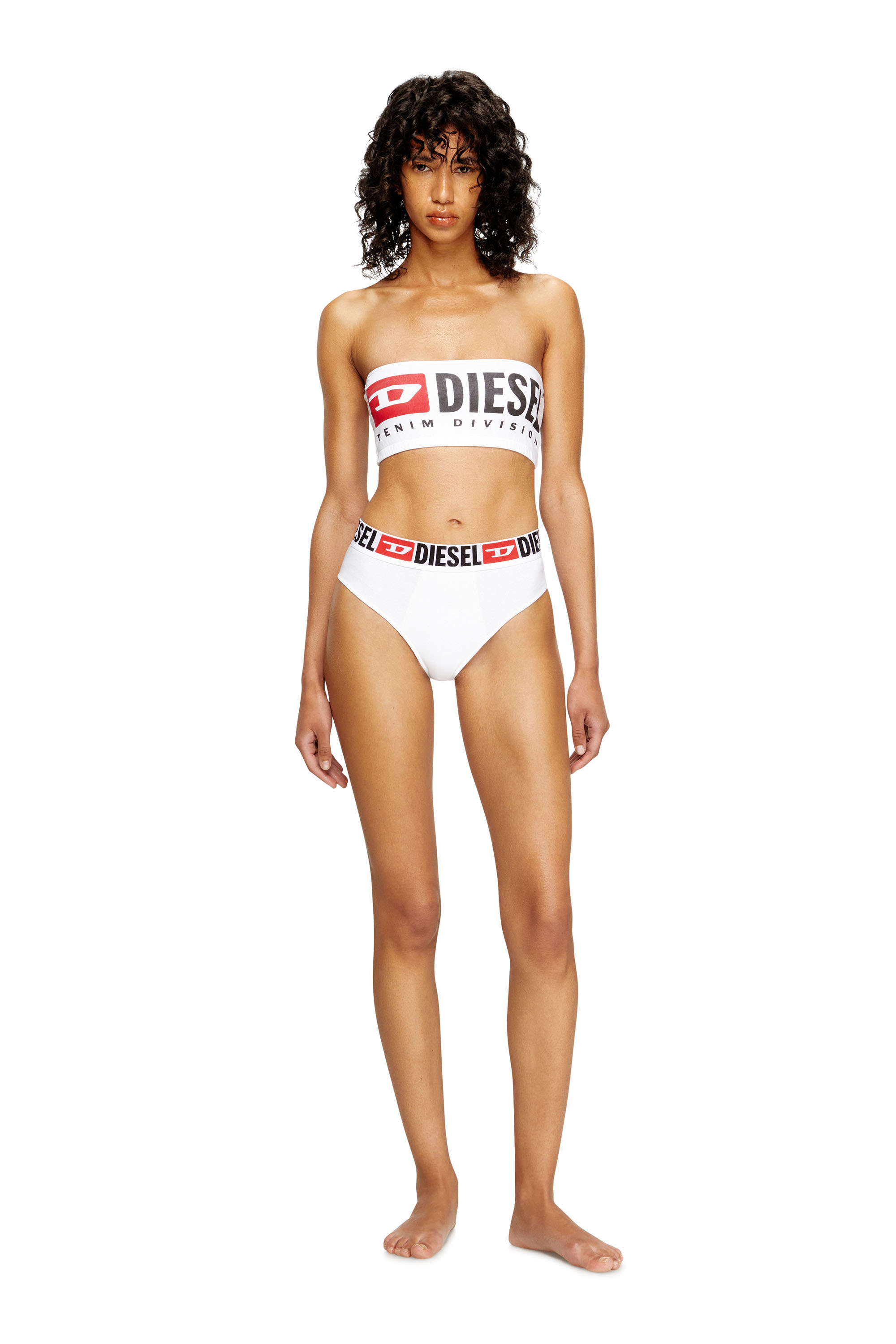 Diesel - UFSB-MELANIE, Woman's Strapless bra with maxi logo in White - 2